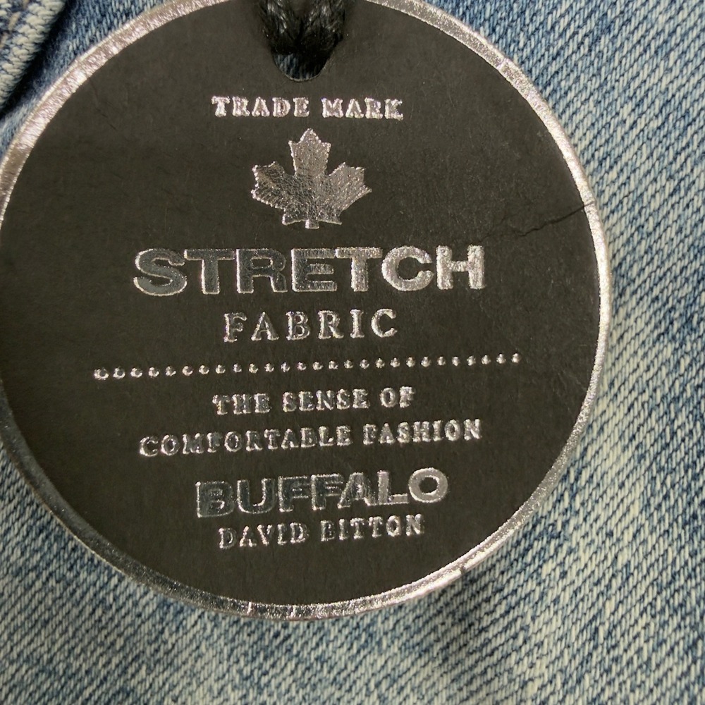 Buffalo David Bitton Driven-X Relaxed Straight Stretch Jeans Light Wash 33 NEW - Picture 5 of 13